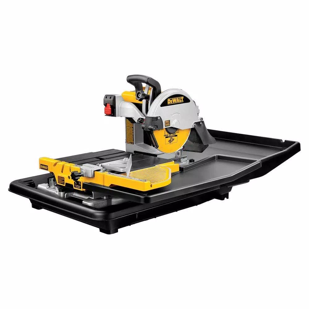DEWALT 10 in. Wet Tile Saw with Stand, 1.5 HP Motor, 24 in. Ripping Capacity