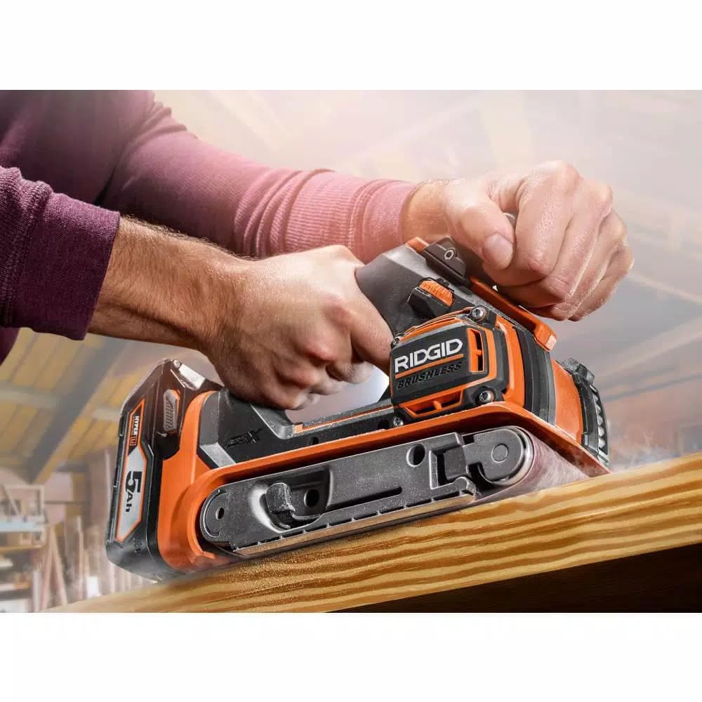 RIDGID 18V OCTANE Brushless 2-Tool Combo Kit: Jig Saw & 3 in. x 18 in. Belt Sander (Tools Only)