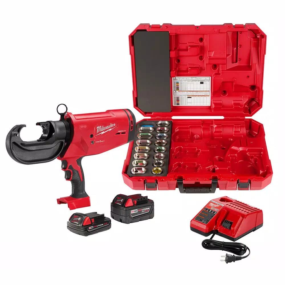 Milwaukee M18 FORCE LOGIC 750 MCM Cordless Crimper Kit with EXACT Aluminum Dies