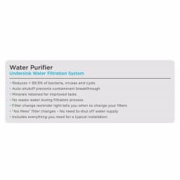 EcoPure Under Sink Water Purifier System with 3-Stage Carbon Block Filtration and Chrome Faucet thumbnail 2