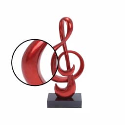 LITTON LANE Abstract Red Treble Clef Musical Symbol Sculpture - Polystone & Fiberglass Statuary thumbnail 3