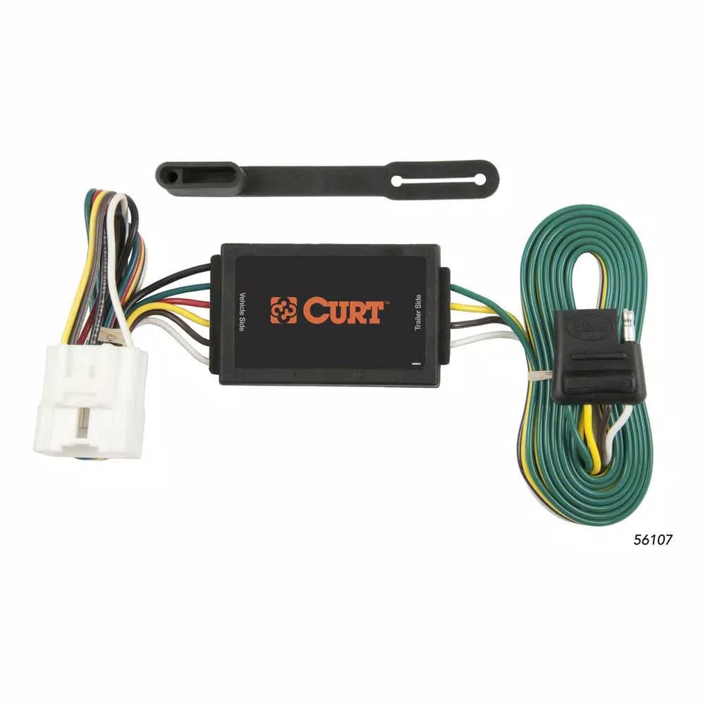 CURT Custom Vehicle-Trailer Wiring Harness, 4-Way Flat for Toyota Highlander, OEM Tow Package Required
