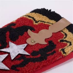 Glitzhome Red Cowboy Boot Christmas Stocking with Decorative Stars and Strap Detailing thumbnail 4