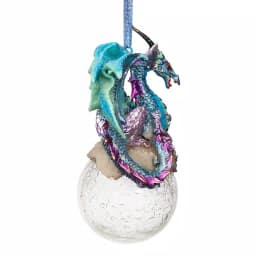 Design Toscano Frost the Gothic Dragon Holiday Ornament Set, 3-Piece thumbnail 5