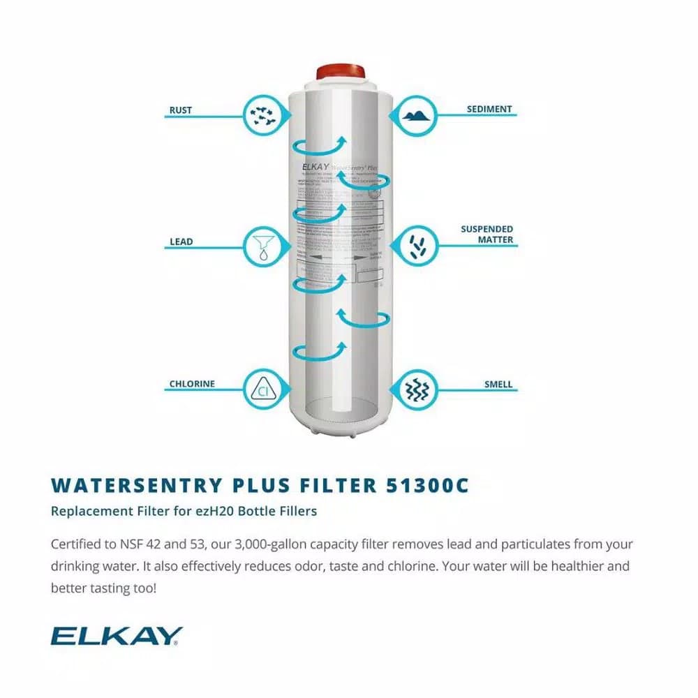 Elkay WaterSentry Plus Replacement Filter for Elkay ezH2O Bottle Filling Stations & EWF3000 Systems