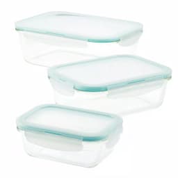 Lock & Lock Purely Better 6-Piece Borosilicate Glass Food Storage Container Set thumbnail 1