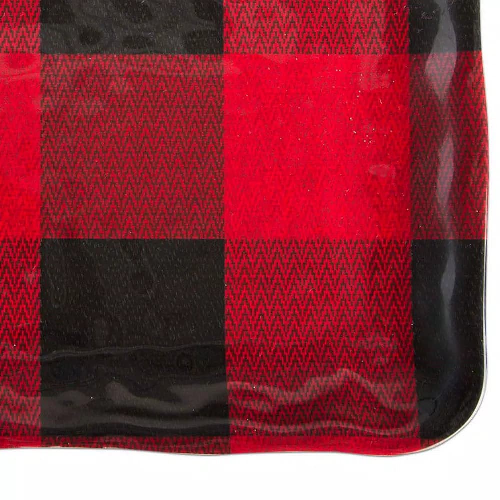 Tag Buffalo Red and Black Melamine Serving Platter, 1-Piece