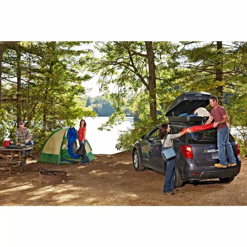 SportRack Vista Aero XL 18 cu. ft. Rear Opening Rooftop Cargo Box - Black