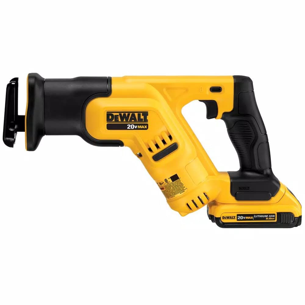 DEWALT 20V MAX Cordless Compact Reciprocating Saw Kit with (2) 20V Batteries (2.0Ah & 5.0Ah) and Charger