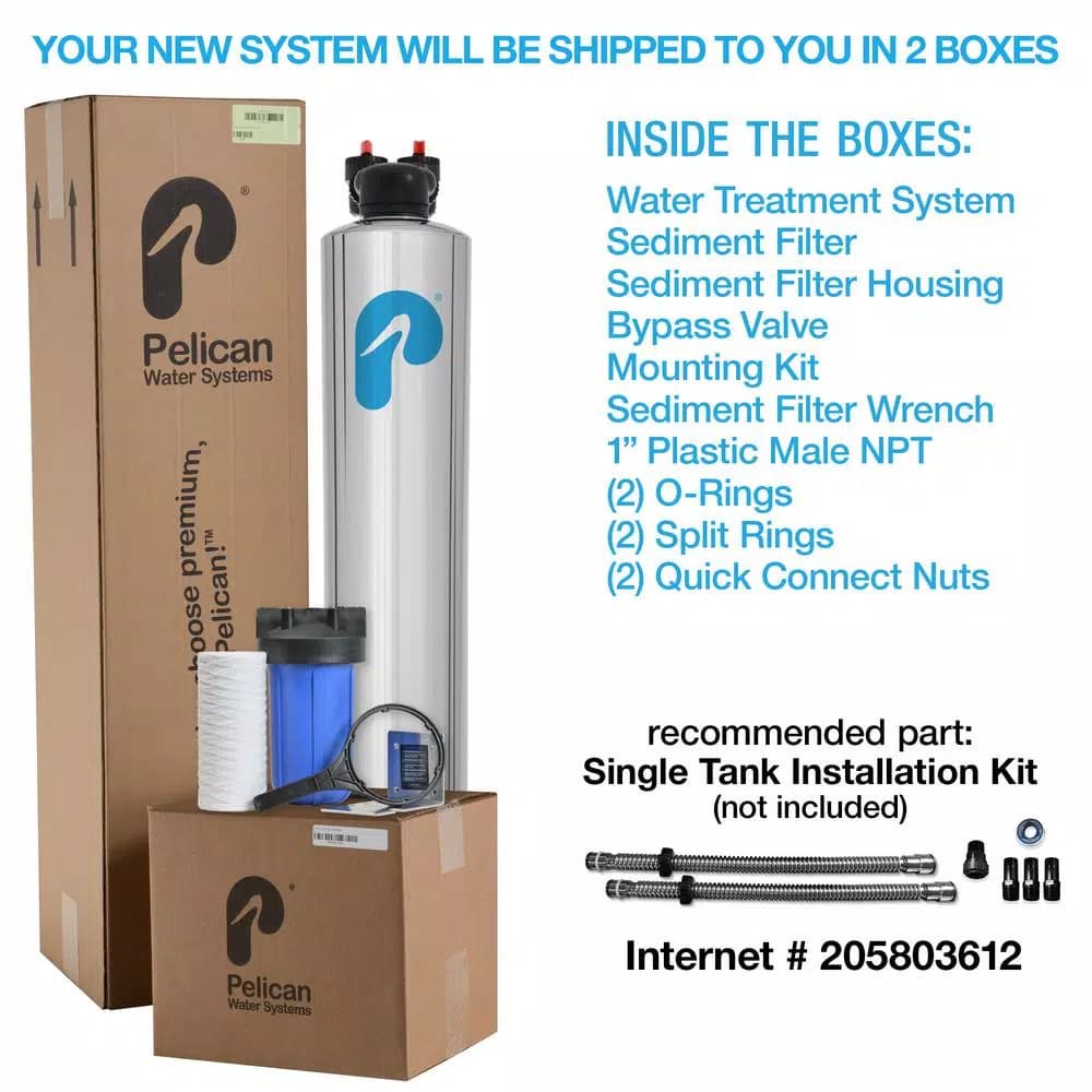 Pelican Water NS6 Pelican NaturSoft 15 GPM Whole House Salt-Free Water Softener Alternative System