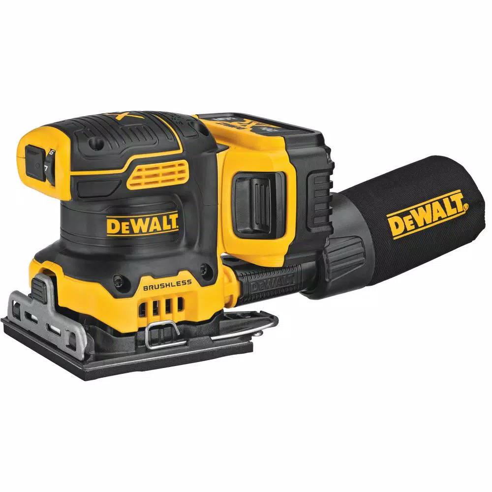 DEWALT 20V MAX XR Brushless 1/4 Sheet Variable Speed Cordless Sander Kit with 5.0Ah Battery & Charger