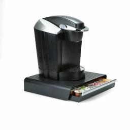 Mind Reader Coffee and Condiment Organizer with Drawer for 36 K-Cups and Sleeve Dispenser, Black thumbnail 4