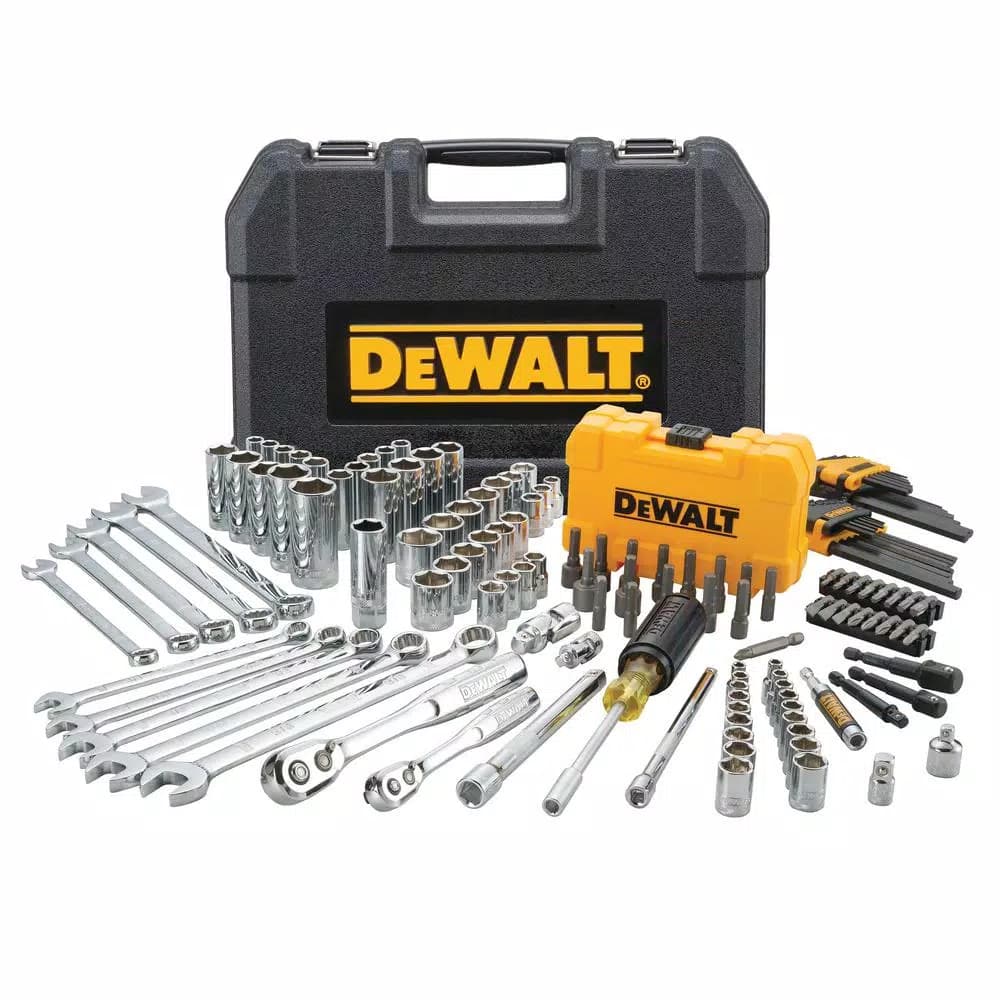 DEWALT 142-Piece Mechanics Tool Set with Bonus TOUGHSYSTEM 22 in. 2-Drawer Tool Box