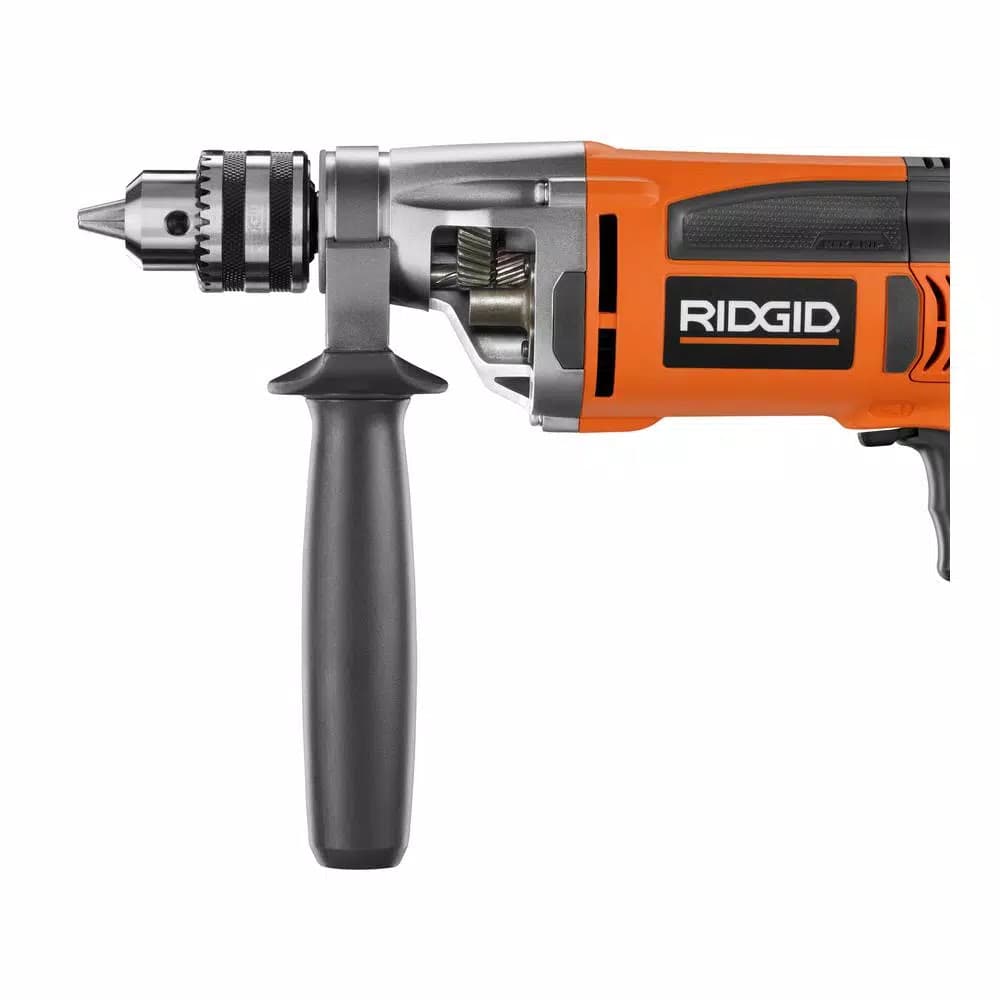 RIDGID 8 Amp Corded 1/2 in. Heavy-Duty Variable Speed Reversible Drill with Case
