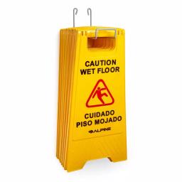 Alpine Industries Steel Wet Floor Sign Holder, Silver Powder-Coated thumbnail 2