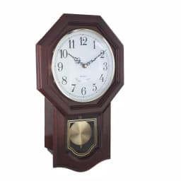 Unbranded Classic Schoolhouse Cherry Wood Wall Clock with Westminster Chime thumbnail 2