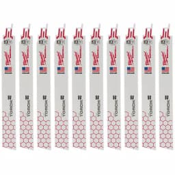 Milwaukee 9 in. 14 TPI Torch Metal Reciprocating Saw Blades, BiMetal (10-Pack) thumbnail 1