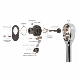 Tekton 1/4 in. Drive 3 in. 90-Tooth Quick-Release Stubby Ratchet thumbnail 12