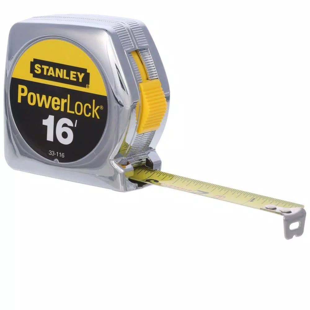 Stanley 16 ft. PowerLock Tape Measure with Tru-Zero Hook and Mylar Polyester Blade