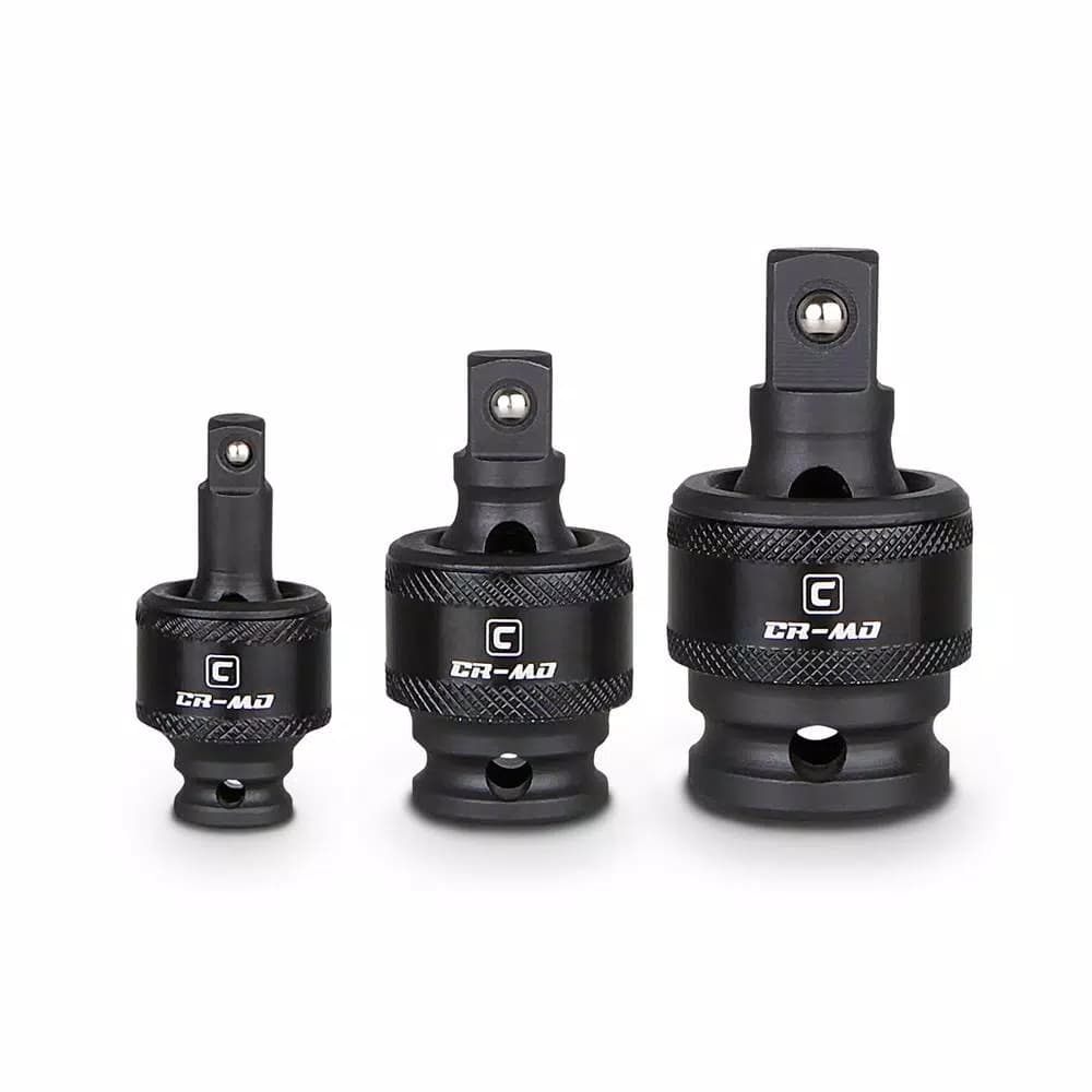 Capri Tools 3-Piece Impact Universal Joint Set, 1/4 in, 3/8 in, 1/2 in Drive