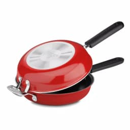 Cuisinart Chef's Classic 2-Piece 10 in. Aluminum Nonstick Frittata Pan Set, Red thumbnail 2
