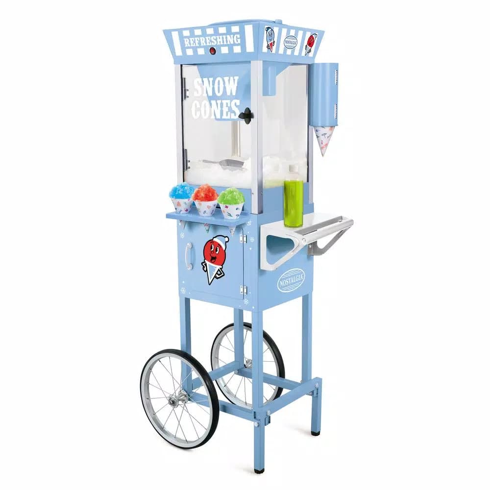 Nostalgia SCC200 Vintage Collection Snow Cone Machine Cart, 53 in., Blue