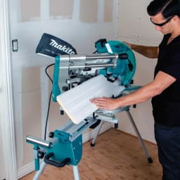 Makita 12 in. 15 Amp Dual-Bevel Sliding Compound Miter Saw with Laser and Folding Stand thumbnail 4