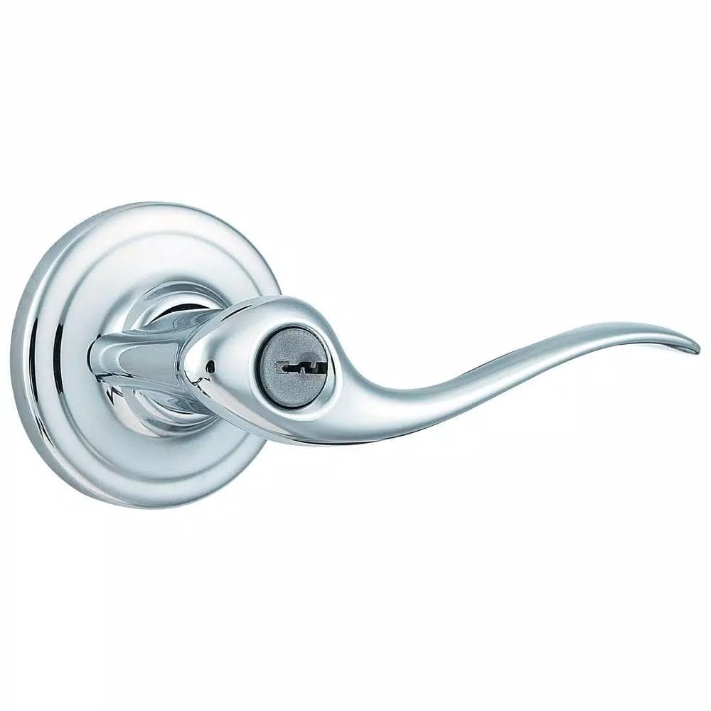 Kwikset Tustin Polished Chrome Keyed Entry Door Lever