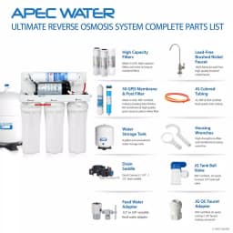 APEC Water Systems APEC Ultimate Electric Pumped Reverse Osmosis Water Filtration System, 50 GPD, Low Pressure 0-30 PSI, 5-Stage thumbnail 8