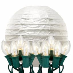 LUMABASE 10 in. 10-Light White Paper Lantern String Lights, 27 ft. Cord thumbnail 1