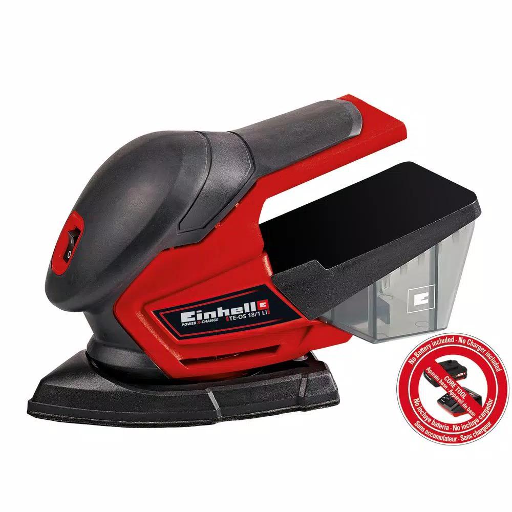 Einhell PXC 18V Cordless Compact Detail Palm Sheet Sander, 24,000 OPM with Dust Collection Box (Tool Only)