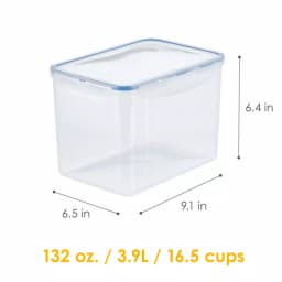 LOCK & LOCK Easy Essentials Pantry 16.5-Cup Rectangular Food Storage Container, Airtight & Leakproof Plastic Container thumbnail 6