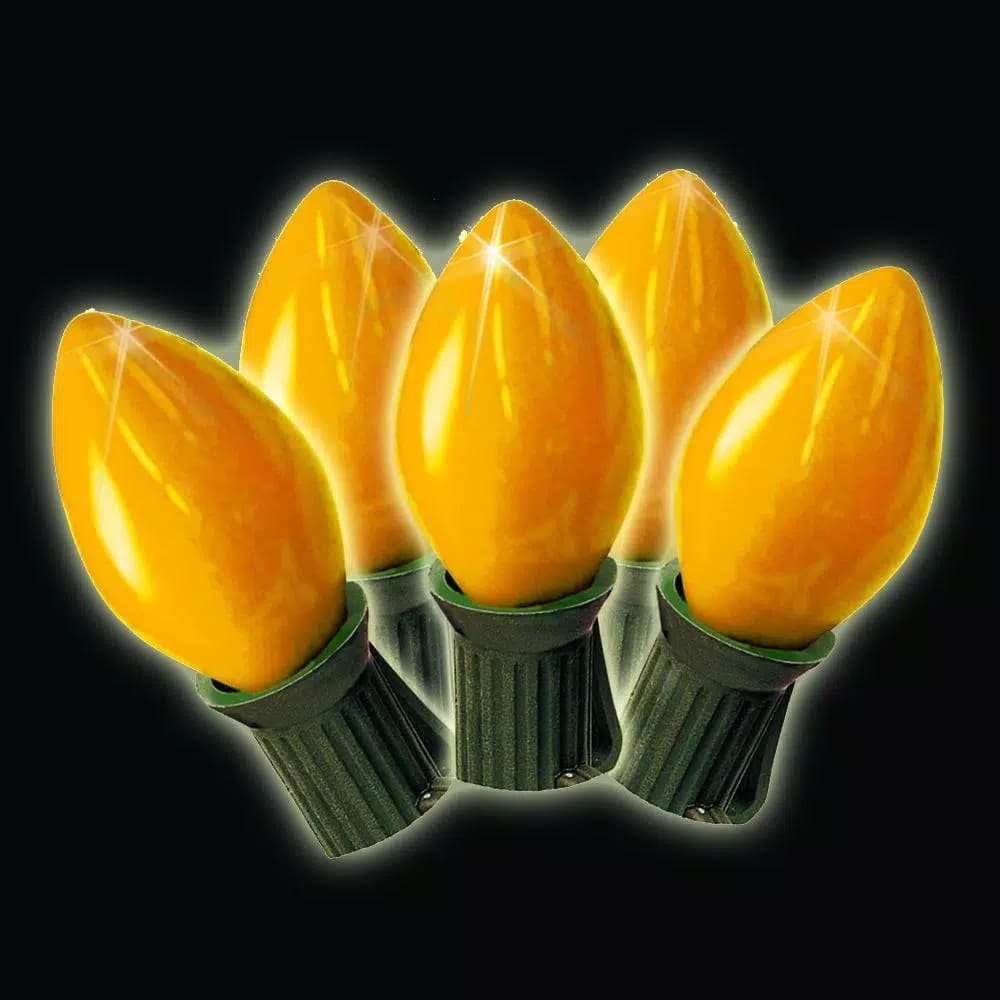 Brite Star 25-Light Gold Old Fashioned C7 Incandescent String Lights (Set of 2)