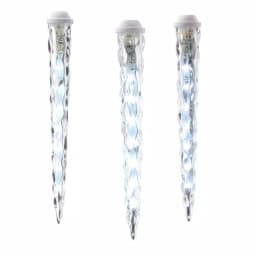 LightShow 8-Light Classic White Shooting Star LED Icicle Light Set, Outdoor, 7.5 ft thumbnail 2