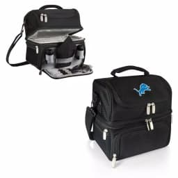 ONIVA Pranzo Detroit Lions Black Insulated Lunch Bag with Cutlery Set thumbnail 2