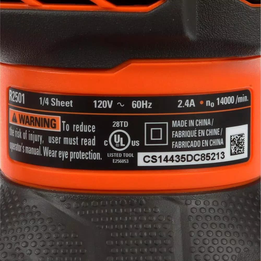RIDGID 2.4 Amp 1/4 Sheet Sander with AIRGUARD Dust Collection Technology