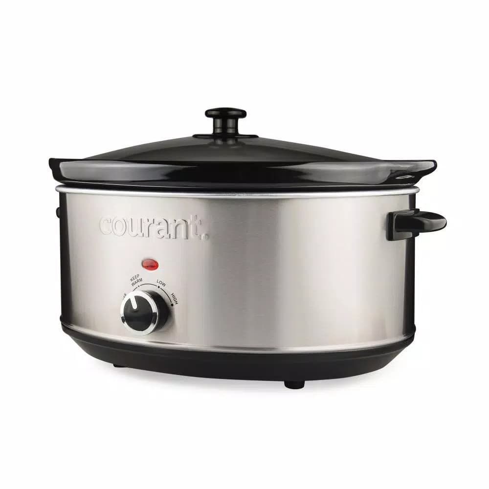 Courant 7 Qt. Stainless Steel Slow Cooker with Temperature Settings