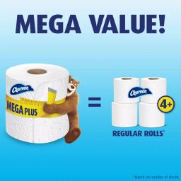 Charmin Ultra Soft Toilet Paper, 18 Mega Plus Rolls, 2-Ply White thumbnail 3