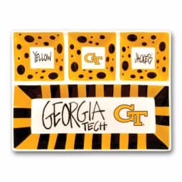 Magnolia Lane Georgia Tech NCAA Officially Licensed 4-Section Ceramic Serving Platter thumbnail 1