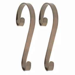 Haute Decor Oil-Rubbed Bronze Stocking Scrolls Stocking Holders, 2-Pack thumbnail 1