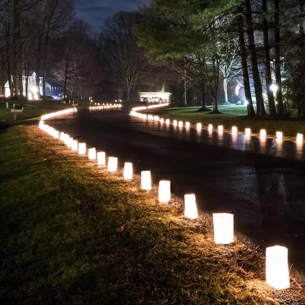 LUMABASE White Flame Resistant Luminaria Bags, 100-Count