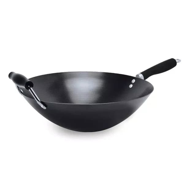 Ecolution Hong Kong Chopstick House 14-inch Carbon Steel Wok with Nonstick Coating and Helper Handle