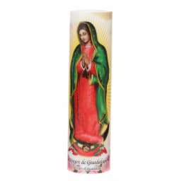 Stonebriar Collection 8 in. Virgin of Guadalupe LED Flameless Prayer Candle thumbnail 1