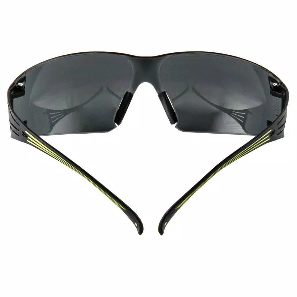 3M SecureFit 400 Series Safety Glasses - Black/Neon Green Frame with Gray Anti-Fog Lenses