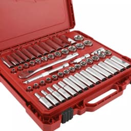 Milwaukee 3/8 in. Drive SAE/Metric Ratchet and Socket Set, 56-Piece Mechanics Tool Kit thumbnail 6