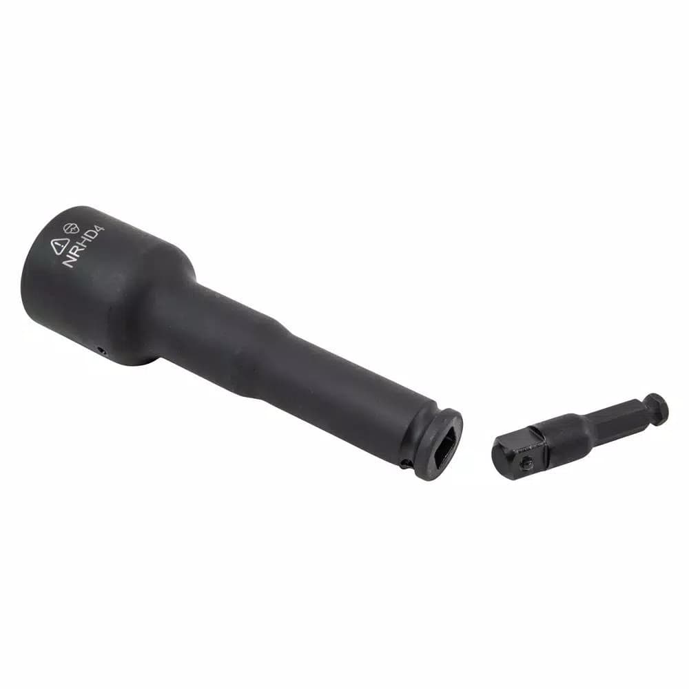 Klein Tools 4-in-1 Square Impact Socket with 7/16 in. Hex Quick-Change Adapter, 1/2 in. Square Drive