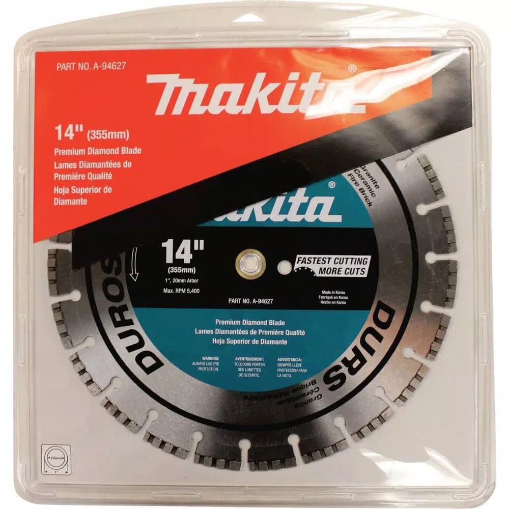 Makita 14 in. Diamond Turbo Blade for Concrete and Masonry
