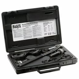Klein Tools 9-Piece Knockout Punch and Ratcheting Wrench Set thumbnail 1