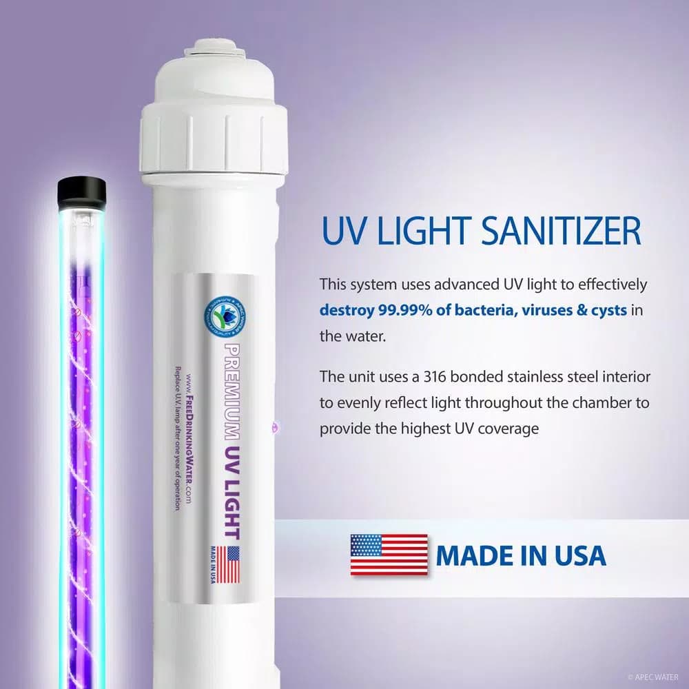 APEC Water Systems APEC UV Ultra Violet Sterilizer Water Filter Kit with 1/4 in. Quick Connect