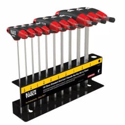 Klein Tools 6 in. Journeyman SAE Ball-End T-Handle Hex Key Set with Stand, 11-Piece thumbnail 1